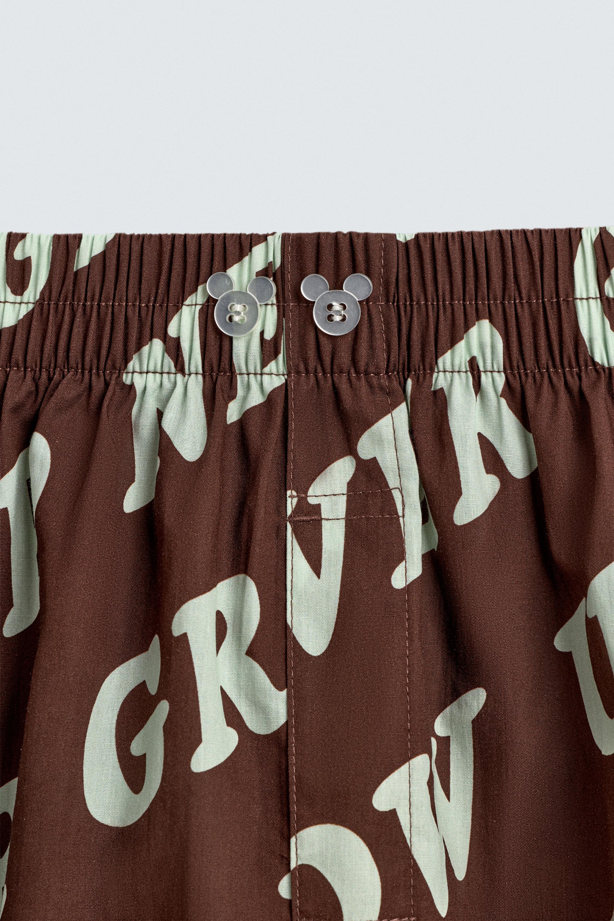 PETER PAN TEXT BOXER SHORTS HARRY LAMBERT FOR ZARA X DISNEY